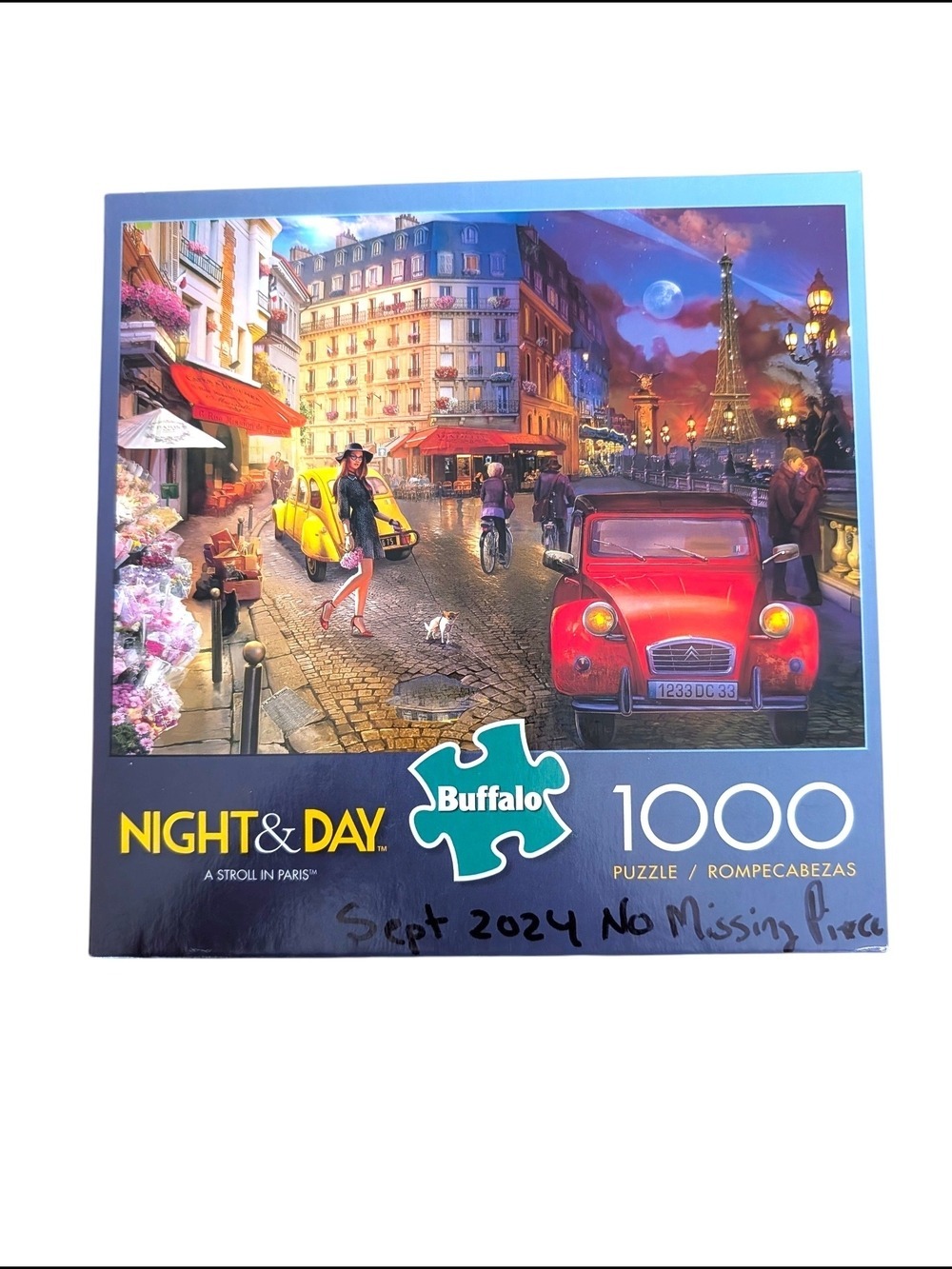 🧩ALL PUZZLES 2/$16🧩Buffalo David Bitton Night & Day Puzzle Paris Street Scene